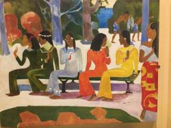 French painter Paul Gauguin lived in Hiva-Oa and he painted people from this village